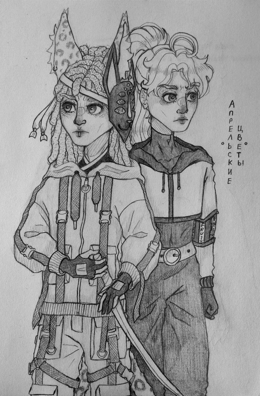 Скетч в традише без цвета 5