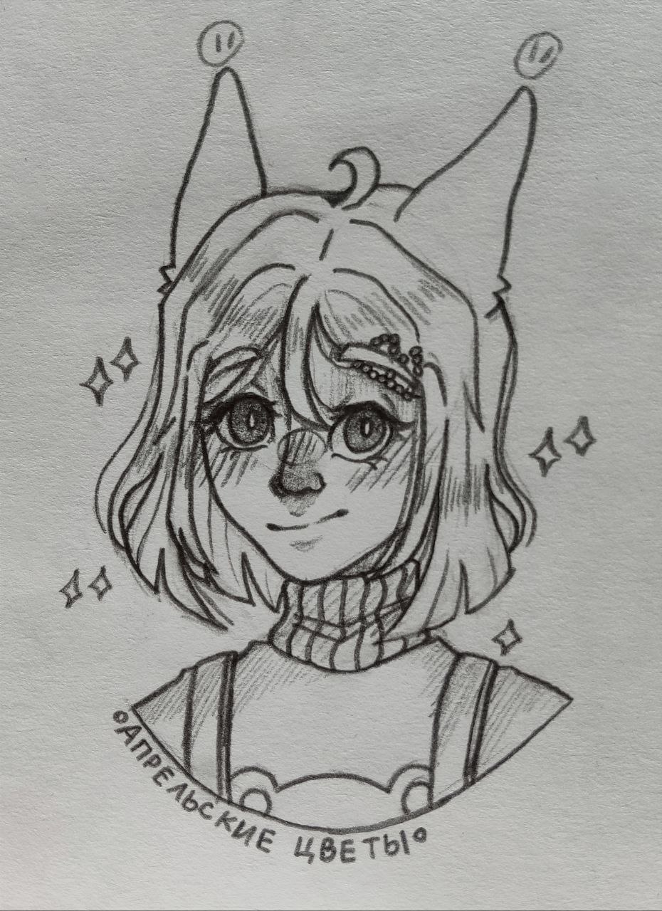 Скетч в традише без цвета 8