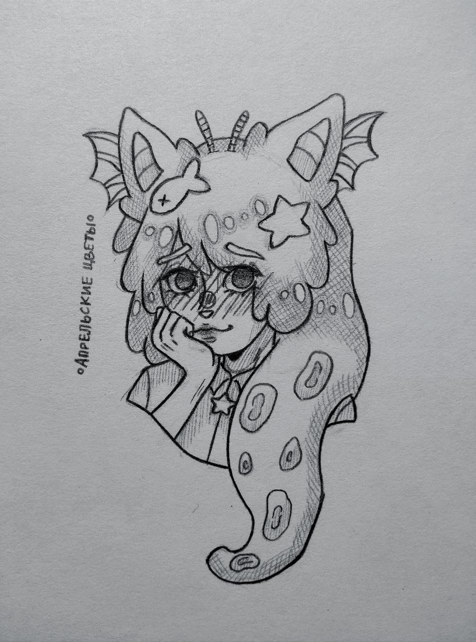 Скетч в традише без цвета 9